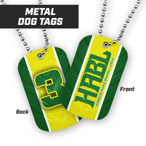 HABL BASEBALL - Double Sided Dog Tags - Includes Chain
